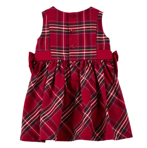 Vestido rojo cuadros carters 0-14 años