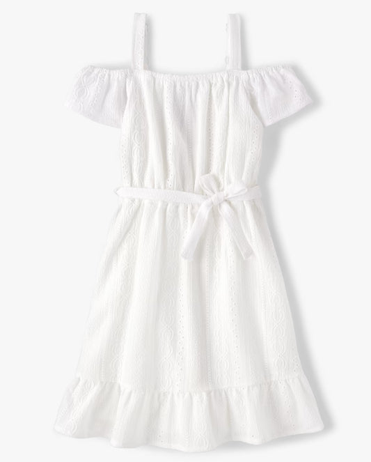 Vestido childrens place niña blanco blonda