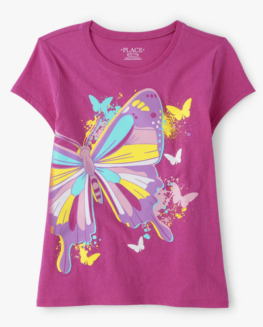 Camisa rosada mariposa Childrens Place niña