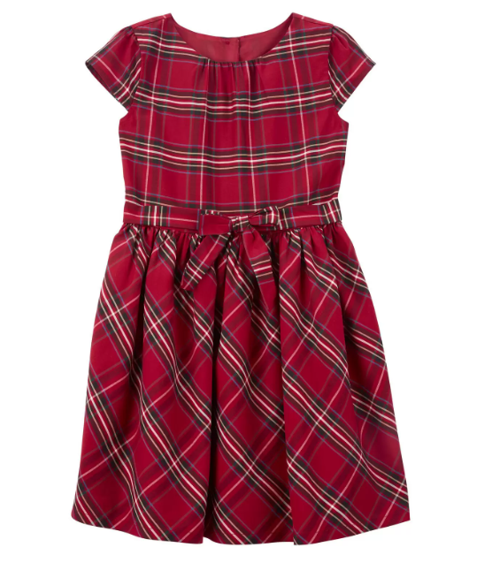 Vestido rojo cuadros carters 0-14 años