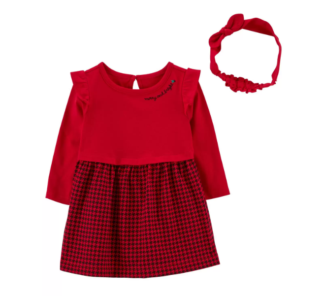 Vestido rojo cuadros Carters