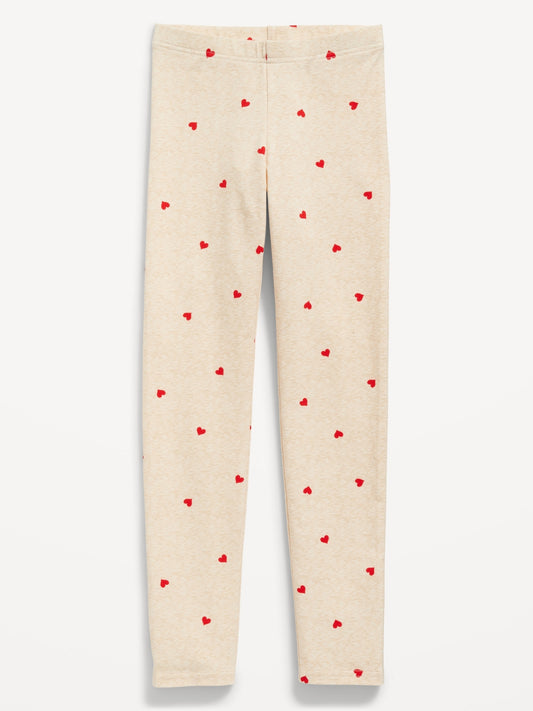 Leggings beige corazones Old navy  4-16 años