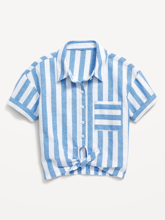 Camisa Rayas rosada old  navy niña