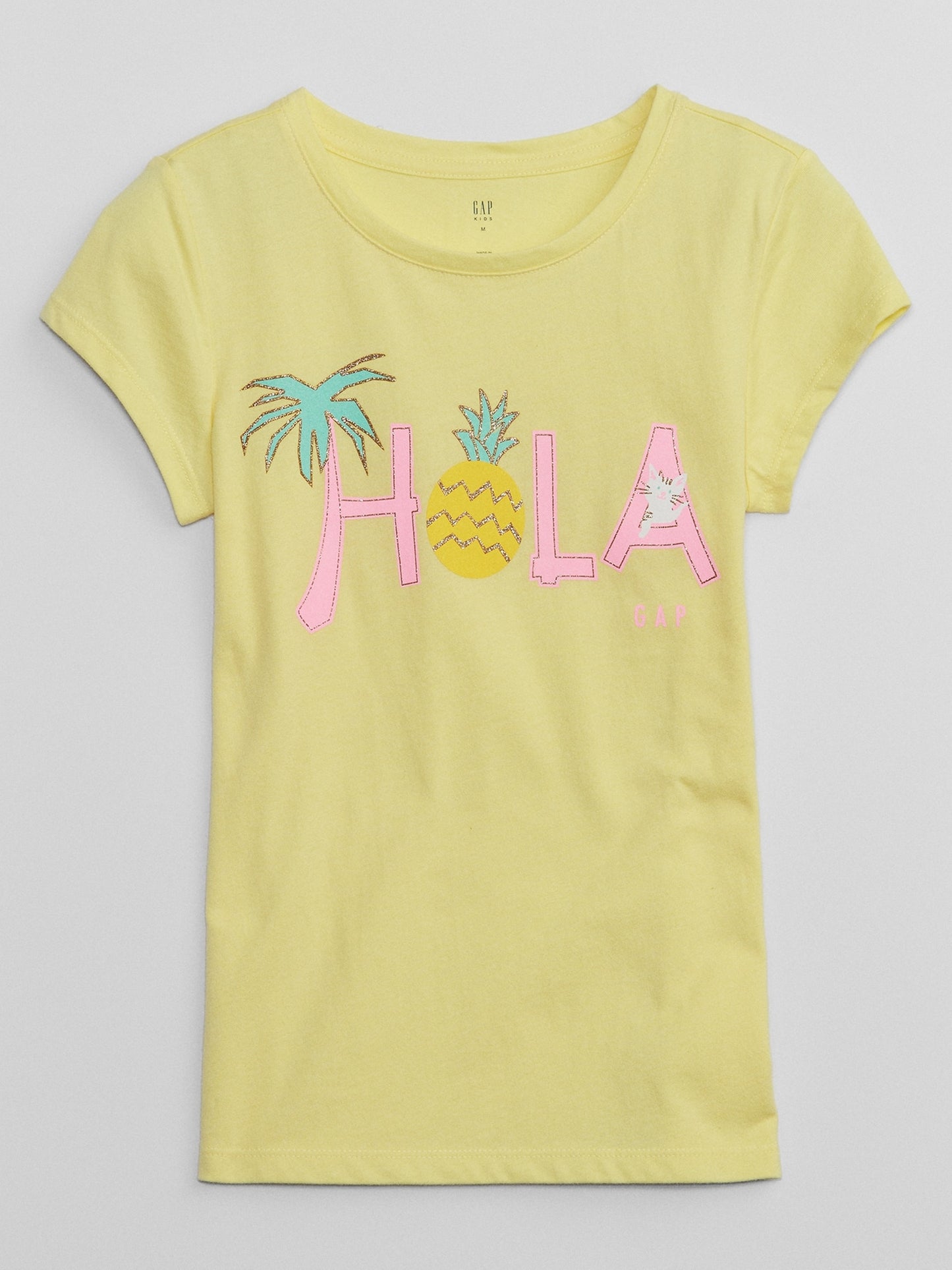 Camisa amarilla frutas hawaiana Gap niña