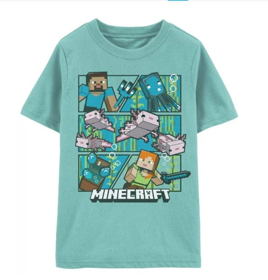 Camisa verde minecraft niño Carters