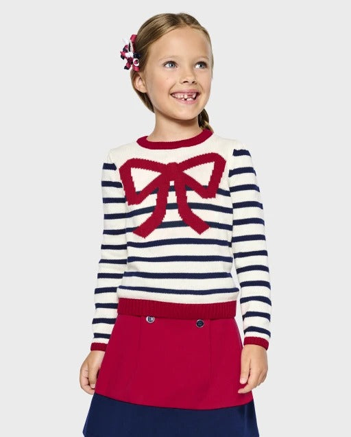 Set falda camisa rayas rojo azul blanco niña Gymboree