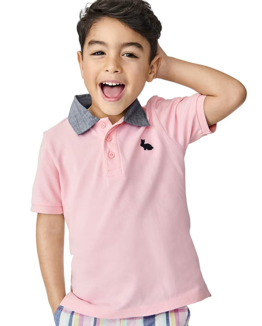 Camisa rosada polo Gymboree niño coello azul