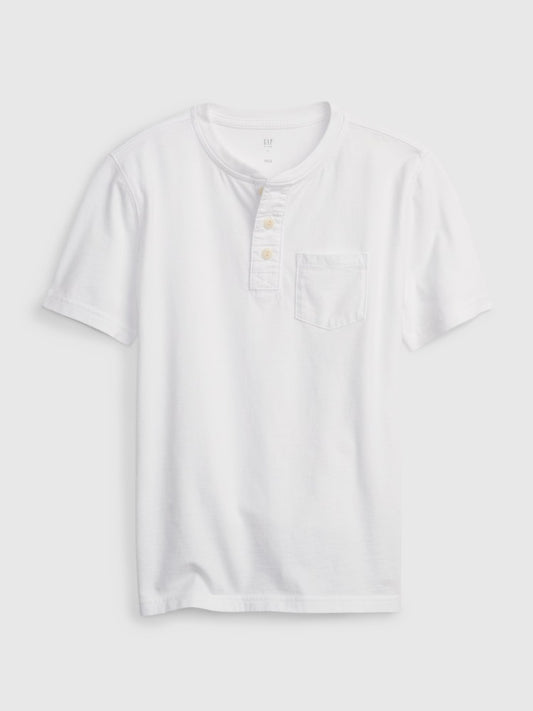 Camisa blanca Gap niño henley