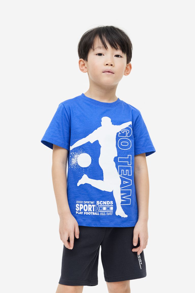 Camisa azul futbol H&M niño