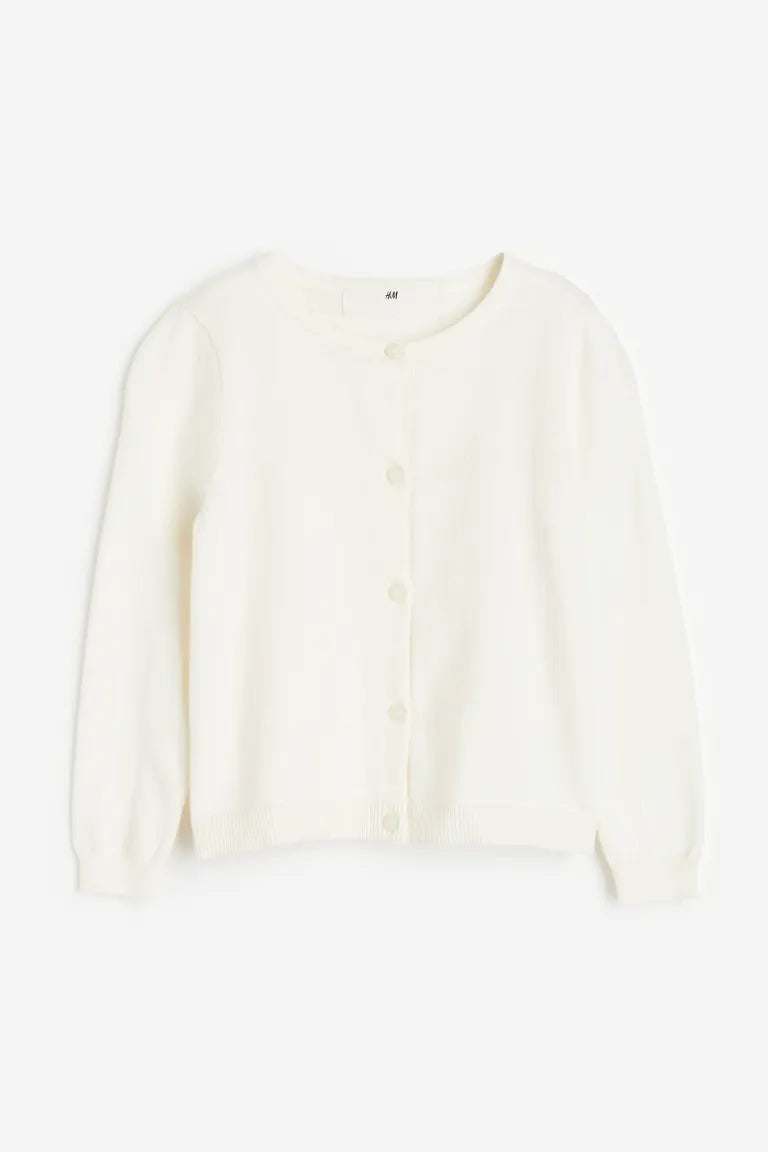 Sueter cardigan blanco ivory  H&M niña