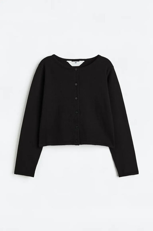 Sueter cardigan negro H&M niña