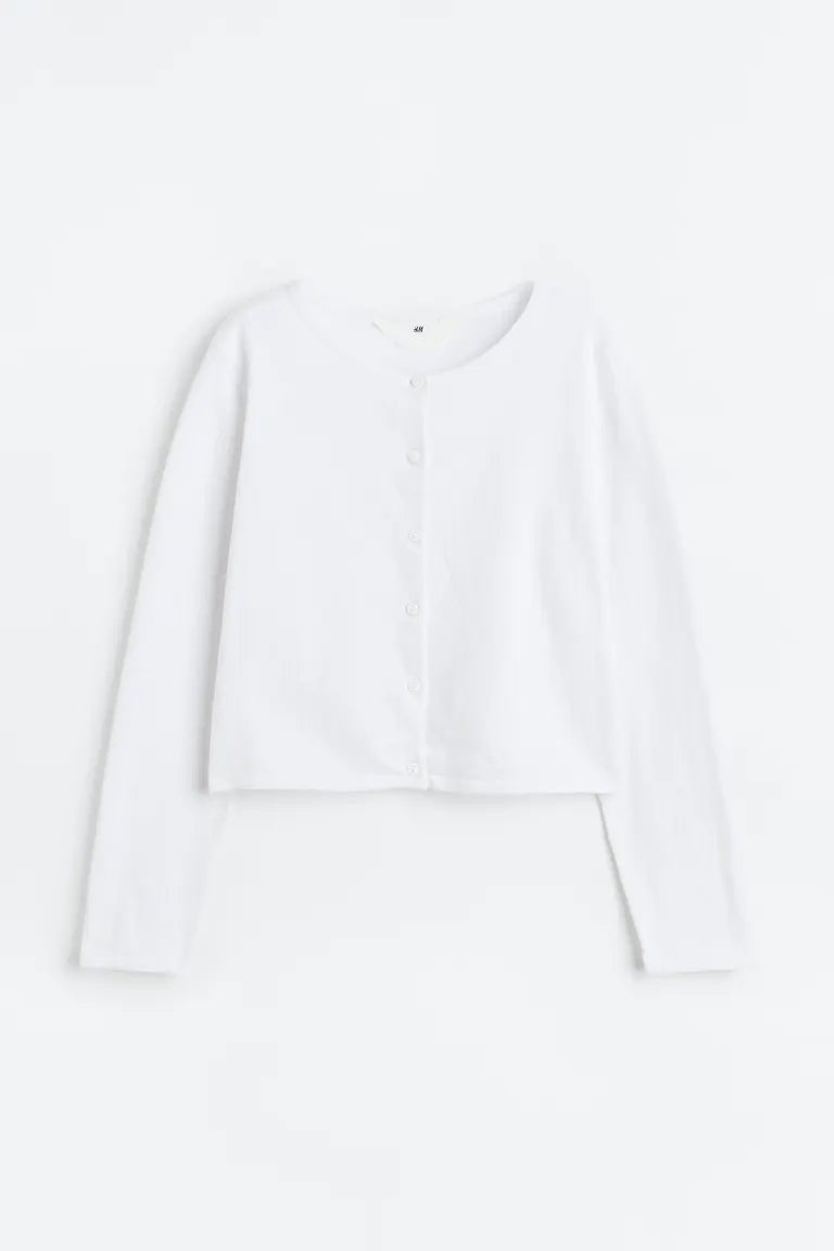 Sueter cardigan blanco H&M niña