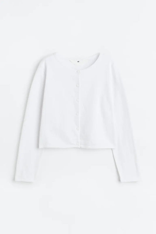 Sueter cardigan blanco H&M niña