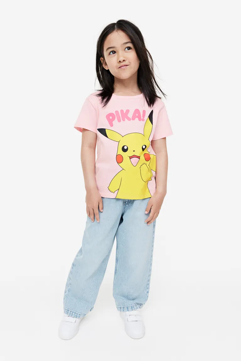 Camisa rosada pikachu h&m niña