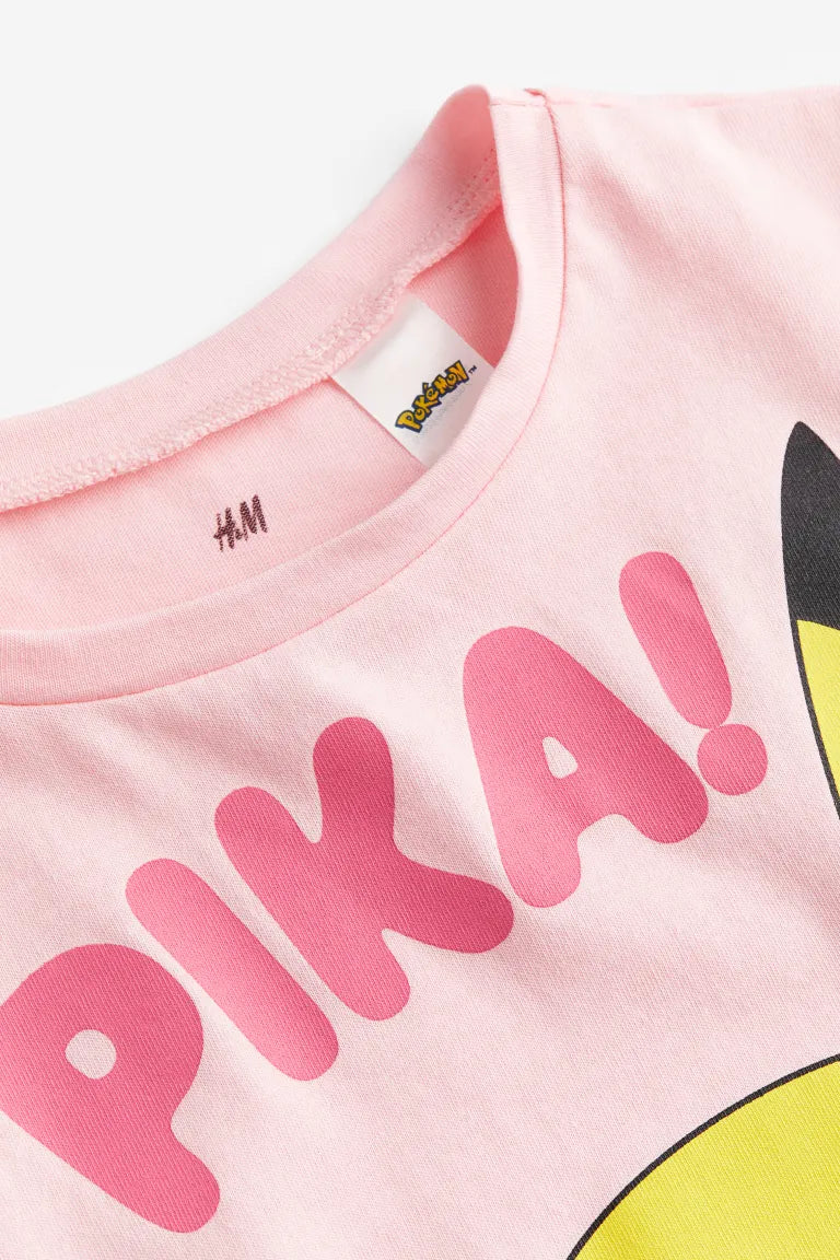 Camisa rosada pikachu h&m niña