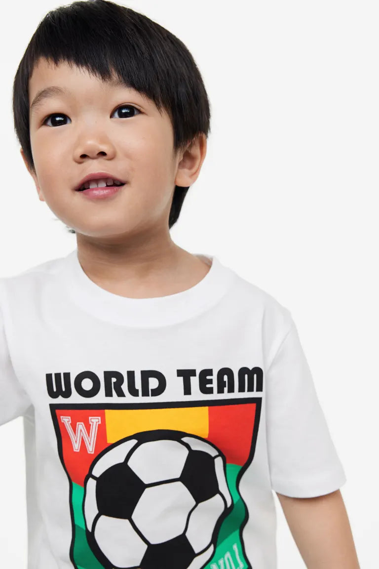 Camisa blanca futbol  H&M niño