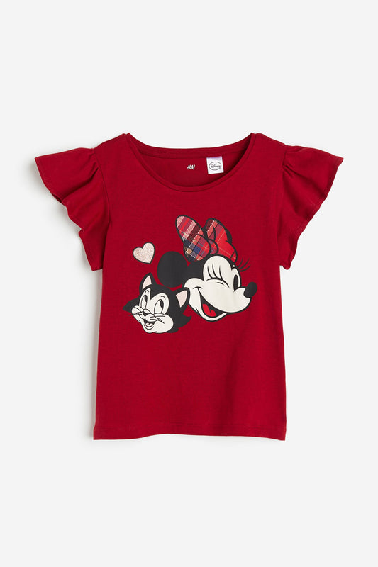 Camisa roja minnie niña H&M