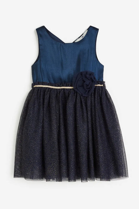 Vestido azul niña H&M tutu tulle glitter