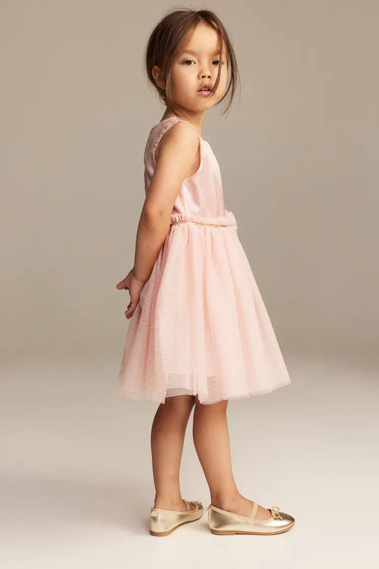 Vestido rosado niña H&M tutu tulle glitter