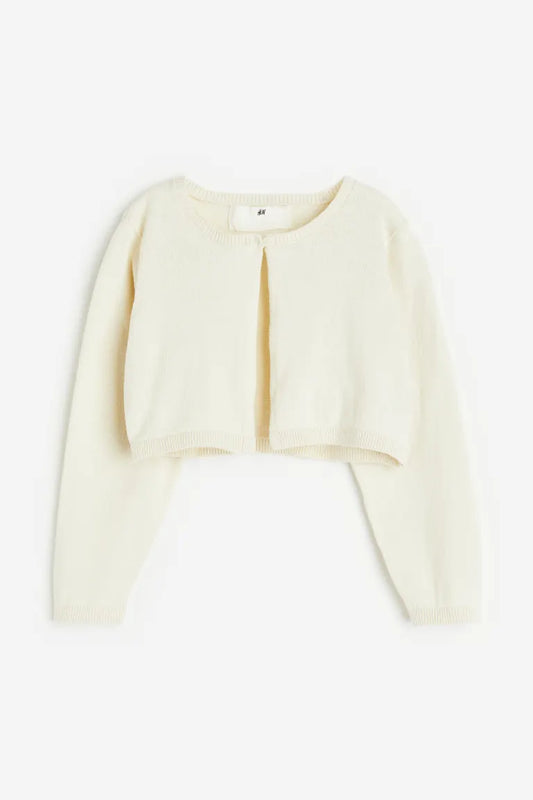 Sueter cardigan blanco ivory  H&M niña