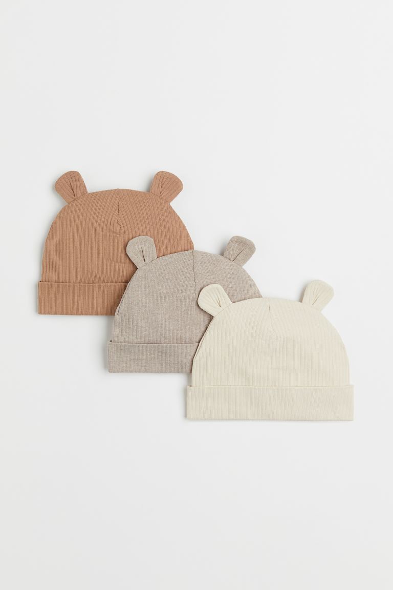 Set 3 Gorros bebe H&M orejas