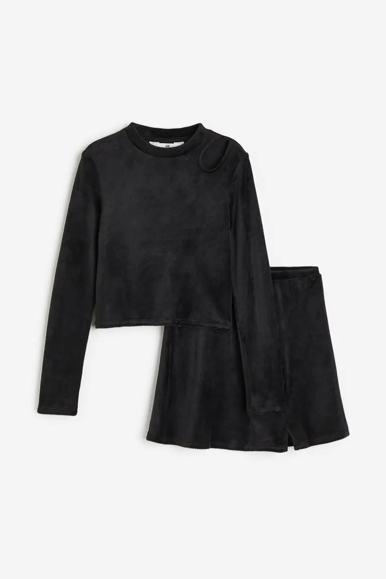 Set camisa Falda negra niña H&M