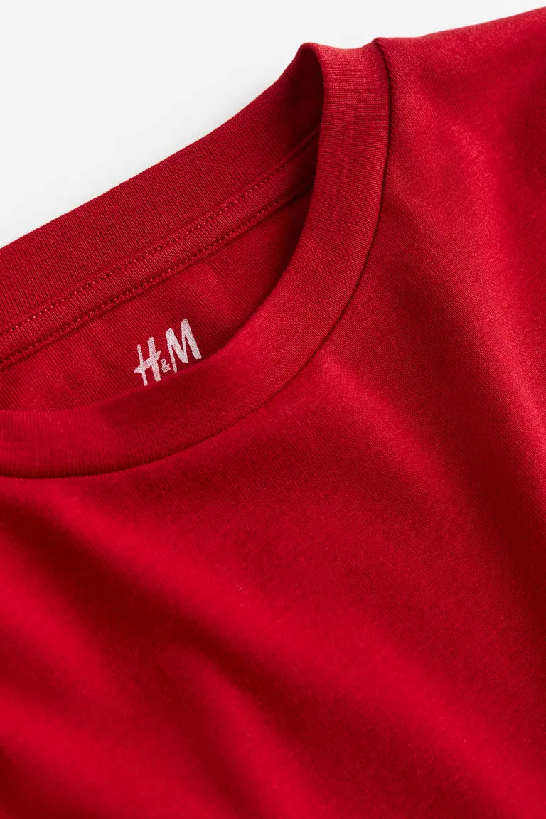 Camisa roja manga larga niña H&M