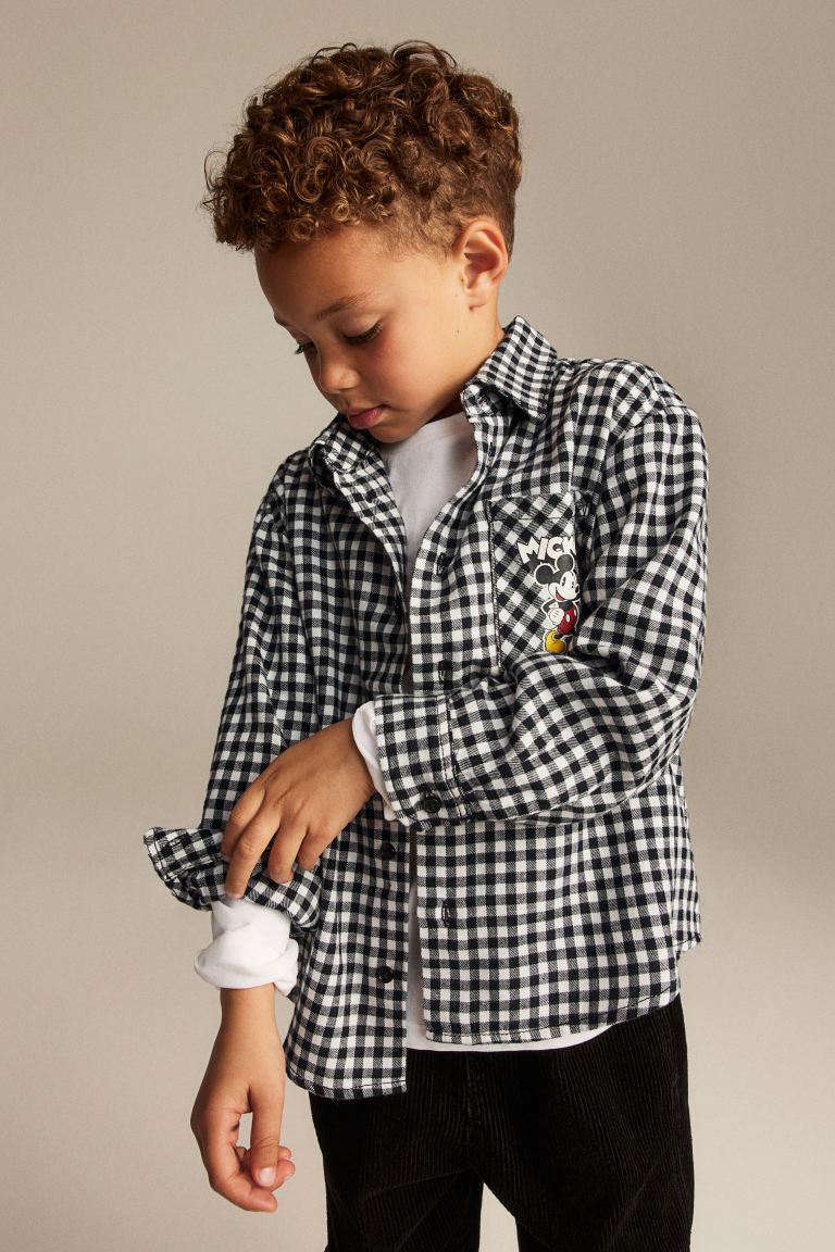 Camisa formal cuadros H&M niño Mickey Disney manga larga