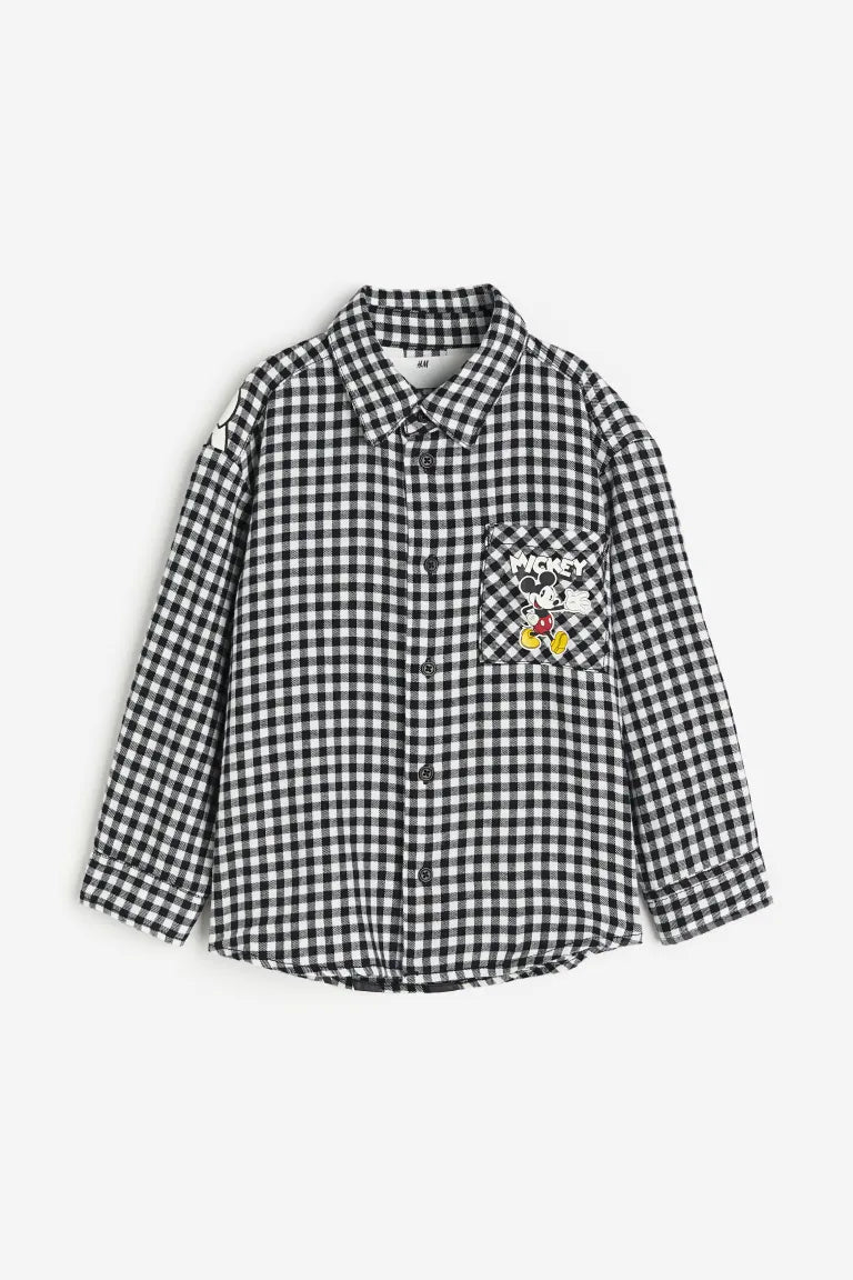 Camisa formal cuadros H&M niño Mickey Disney manga larga