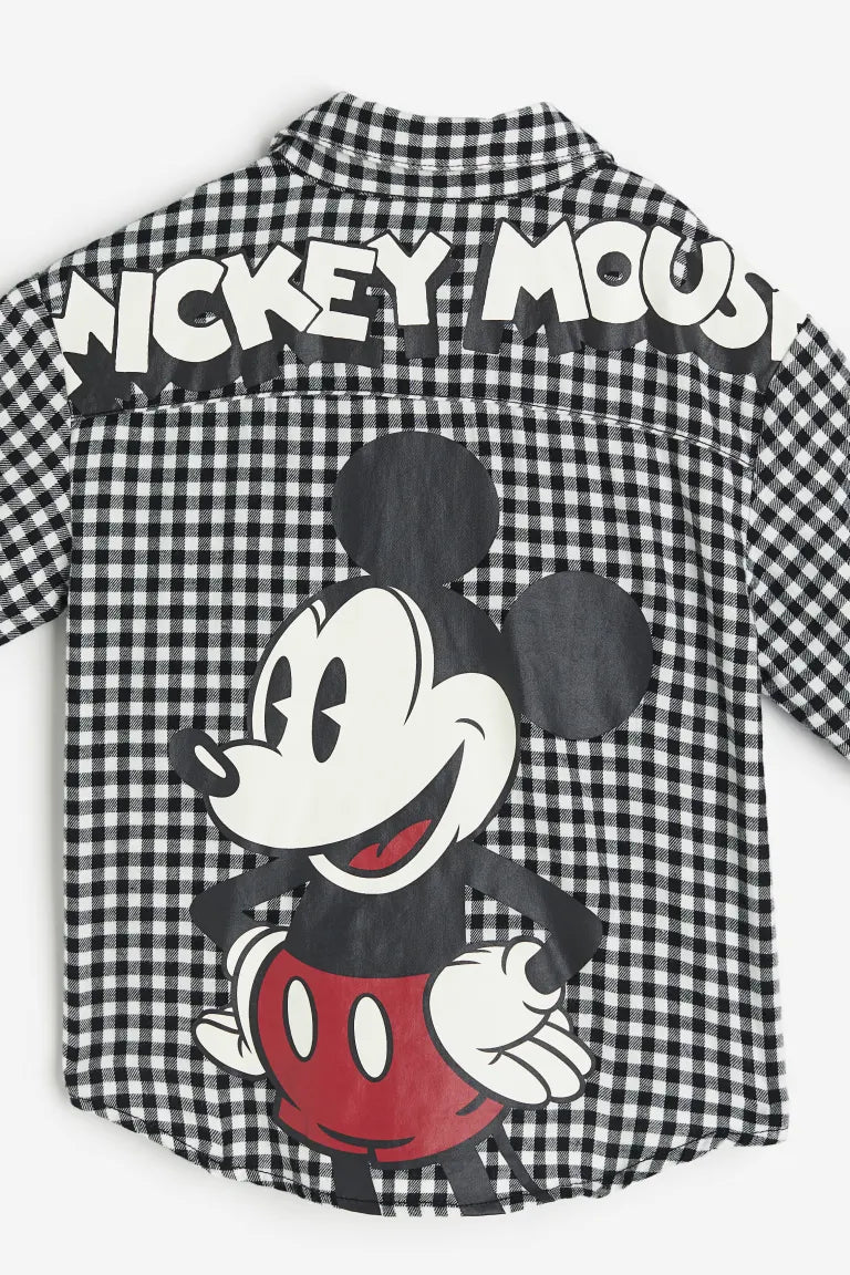 Camisa formal cuadros H&M niño Mickey Disney manga larga