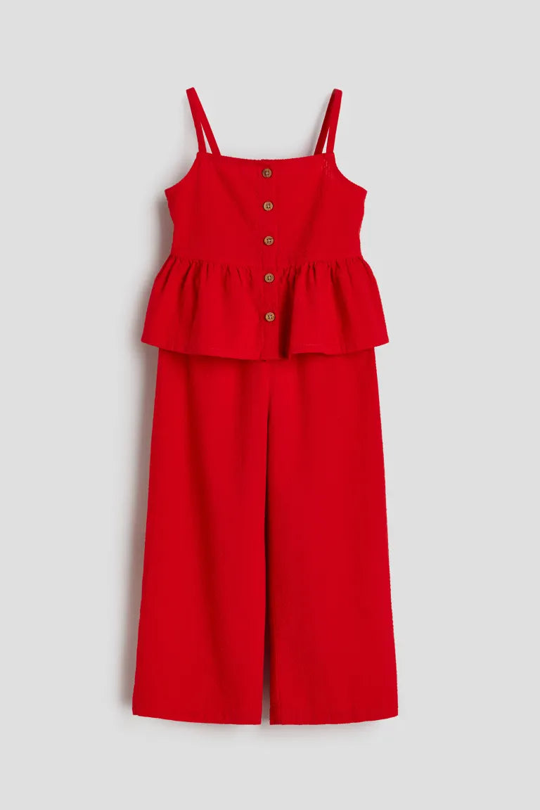 Set 2 piezas rojo niña H&M pantalon camisa