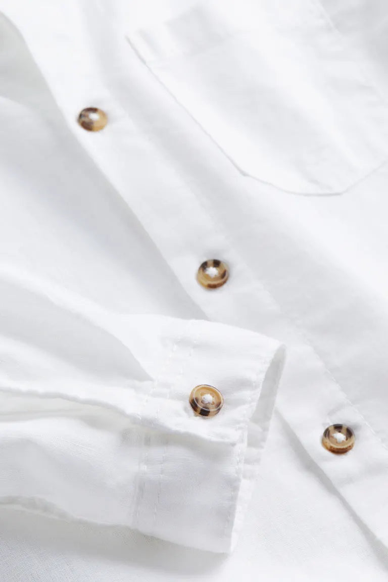 Camisa blanca formal niño henley H&M