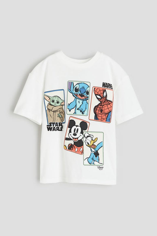 Camisa Mickey spiderman stitch starwars Disney H&M niño