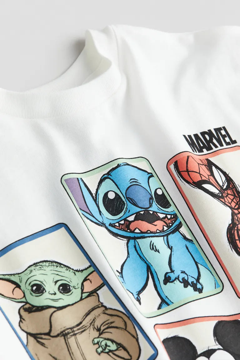 Camisa Mickey spiderman stitch starwars Disney H&M niño