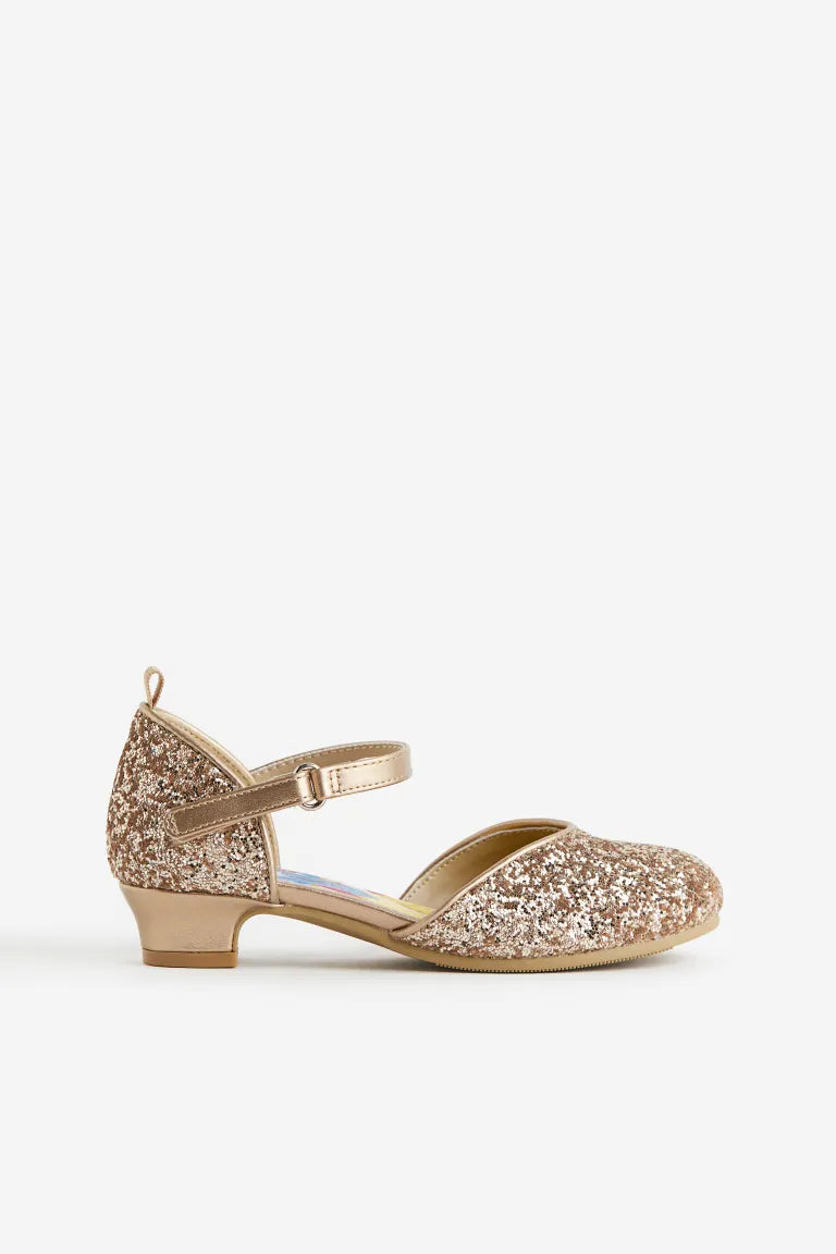 Zapatillas doradas Disney H&M Gold niña tacon