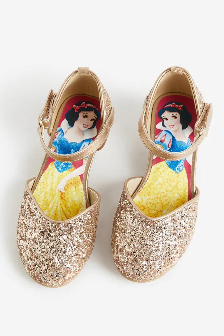 Zapatillas doradas Disney H&M Gold niña tacon