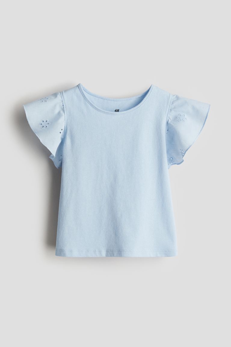 Camisa azul revuelos H&M blusa niña