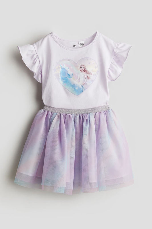 Set dos piezas tutu frozen revuelos H&M niña 83425520