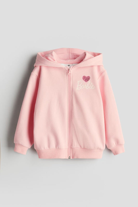 Sueter hoodie rosado barbie H&M niña