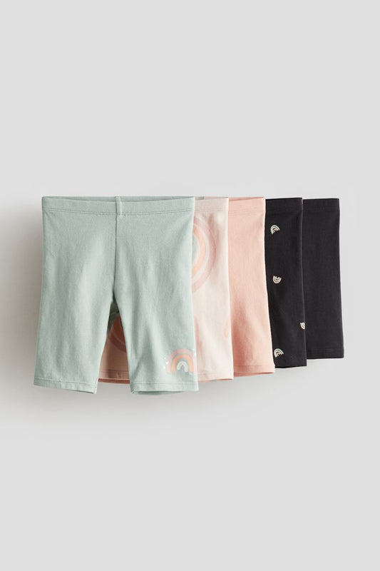 Set 5 shorts bikers niña H&M arcoiris