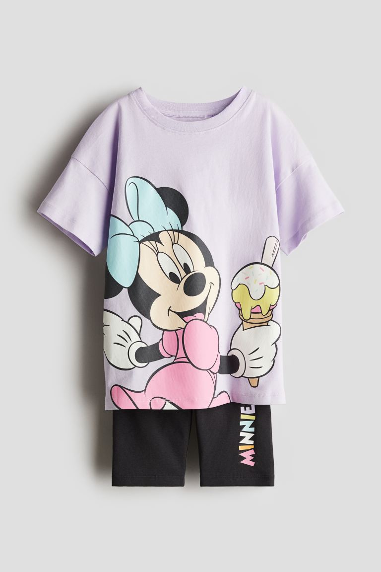 Set 2 piezas niña H&M Minnie Disney  morado