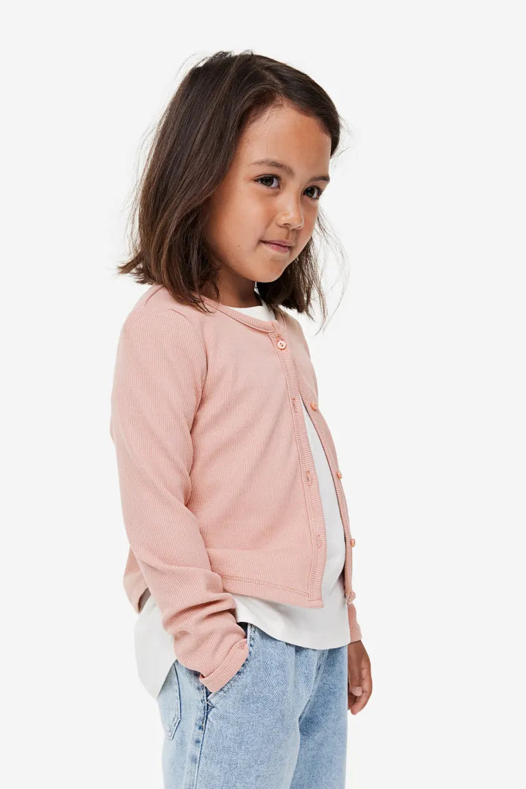 Sueter cardigan rosado H&M niña algodón 75490800