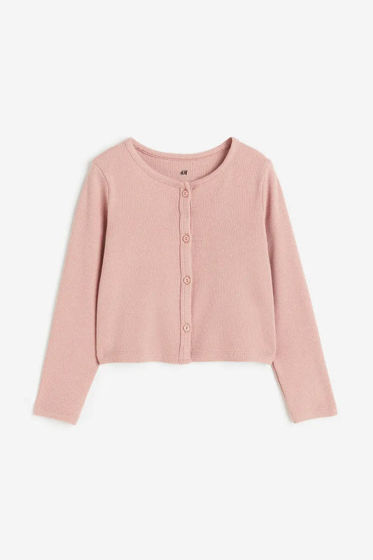 Sueter cardigan rosado H&M niña algodón 75490800