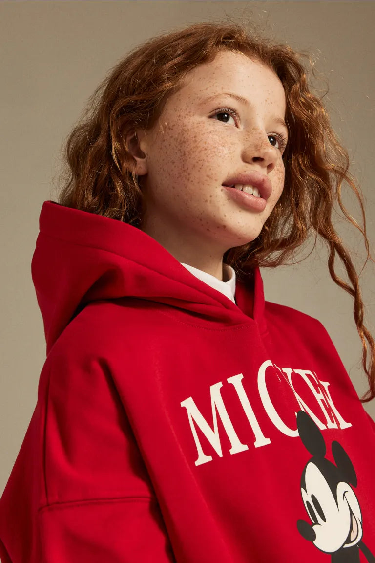 Sueter rojo hoodire mickey disney H&M unisex 75232752