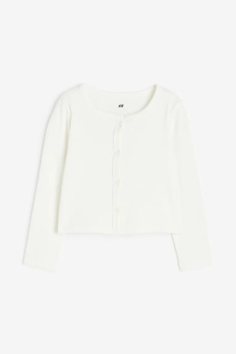 Sueter cardigan blanco H&M niña 03671280