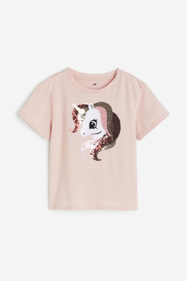 Camisa rosada unicornio h&m niña lentejuelas