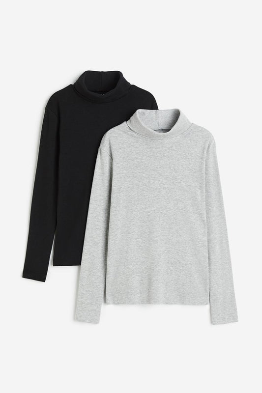 Camisa negra o gris niña niño coello alto tortuga H&M