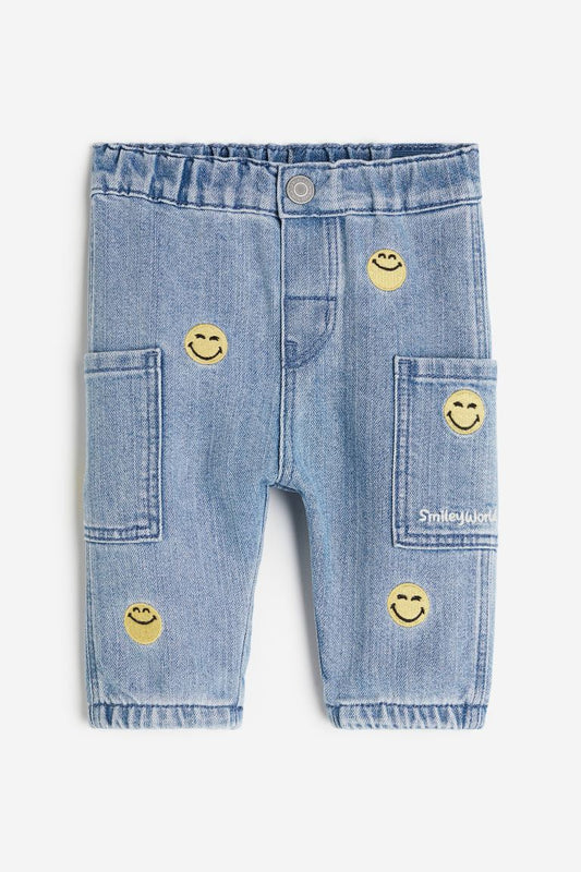 Pantalon jeans carita feliz H&M bebe niño