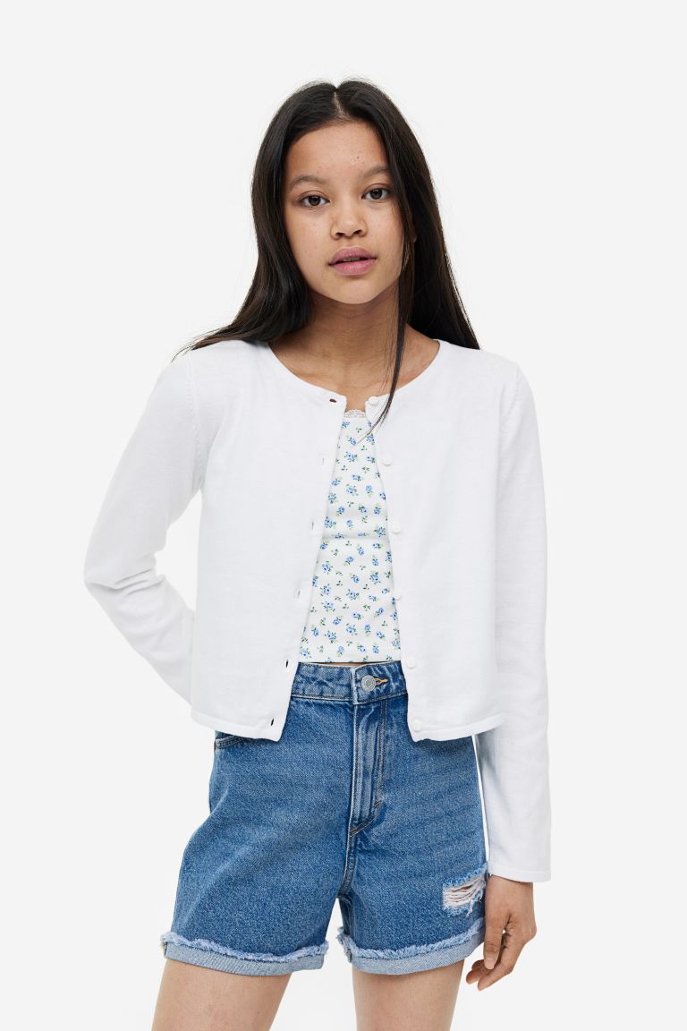 Sueter cardigan blanco H&M niña