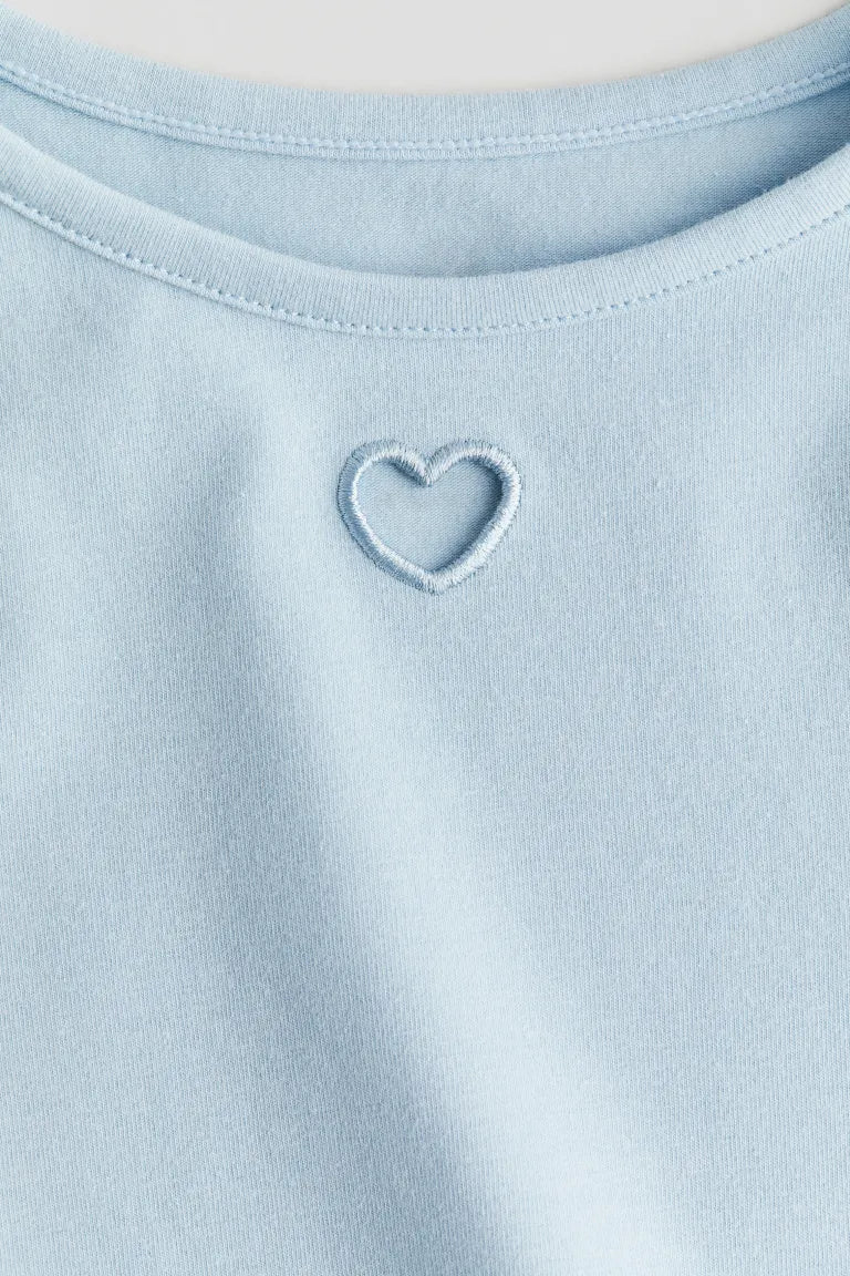 Camisa azul corazon H&M niña